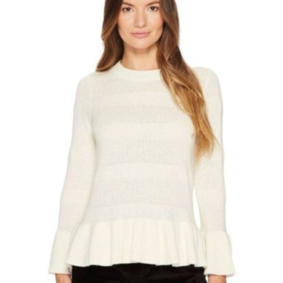 kate spade Sweaters - Kate Spade Textured Bell Sleeve Sweater Cream S